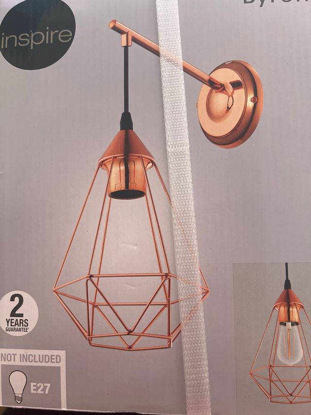 Lampara terraza color cobre