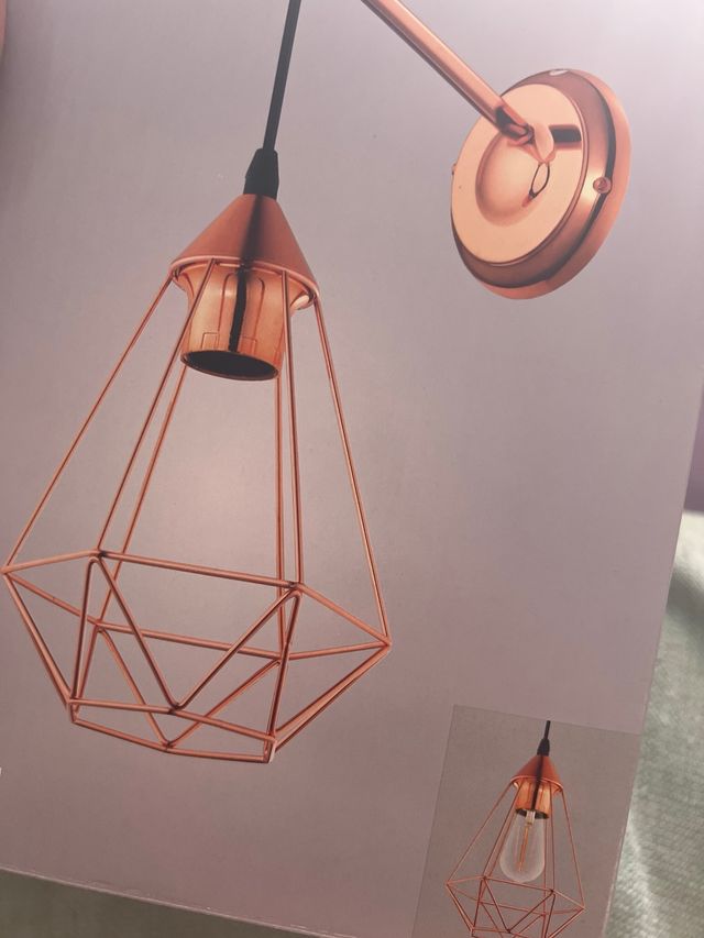 Lampara terraza color cobre