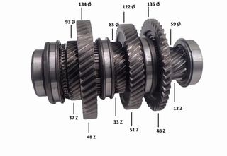 EJE DE ATAQUE para caja de cambios HYUNDAI D8F48W