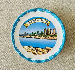 Piatto ceramica Puglia da appendere dia. 13 cm 