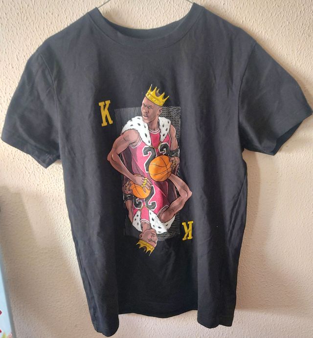 Camiseta m/c negra estampada King Mike Tee