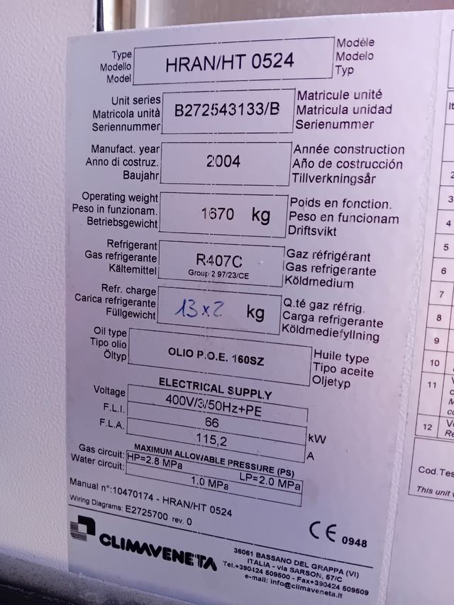 Controlador carel climaveneta