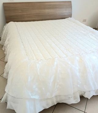 Trapuntina di raso in seta matrimoniale