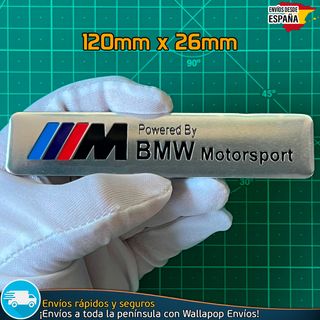 Emblema Logo Powered by BMW M Motorsport Metálico