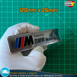 Emblema Logo Powered by BMW M Motorsport Metálico