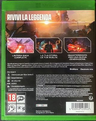 Xbox One gioco Mass effect legendary edition