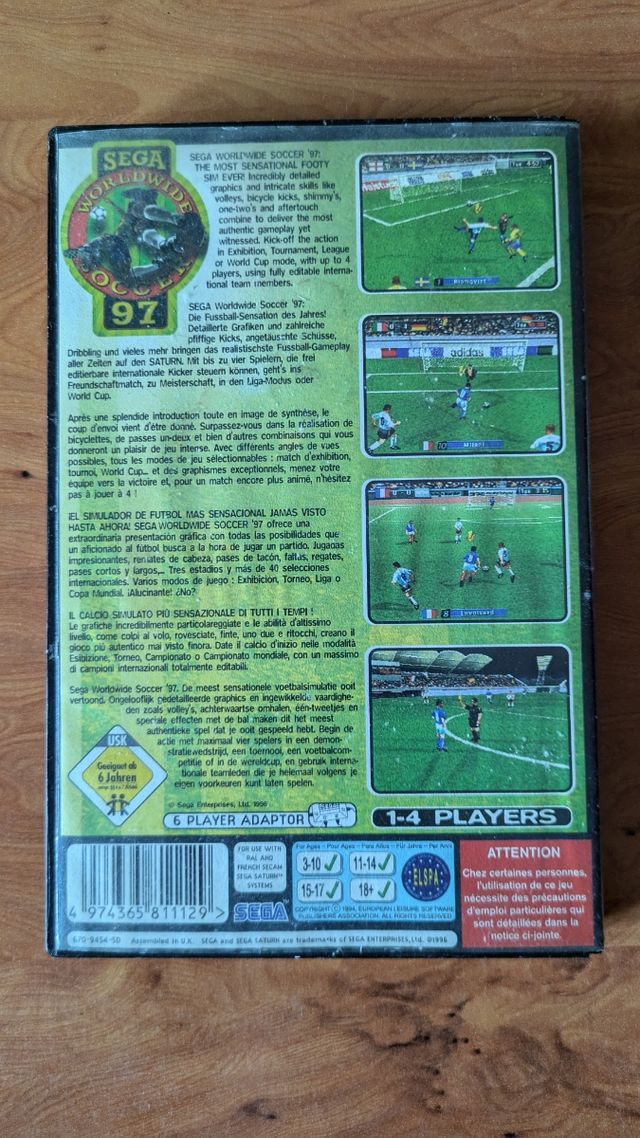Worldwide Soccer 1997 Sega Saturn