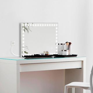 Espejo Maquillaje con Luz LED Botón Táctil