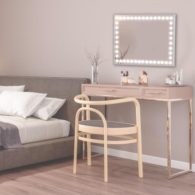 Espejo Maquillaje con Luz LED Botón Táctil