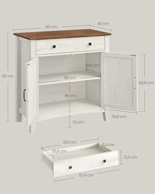 Credenza Cucina, Mobiletto con Cassetto, Mobile co