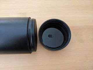 Bidón térmico botella 1L Inox tapón rosca, negro