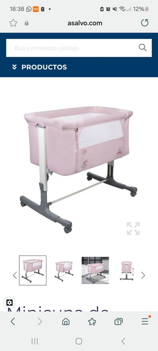 Minicuna asalvo calma rosa.