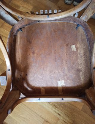 SILLA DESPACHO ANTIGUA CON BRAZOS