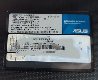 Portátil ASUS K53SJ
