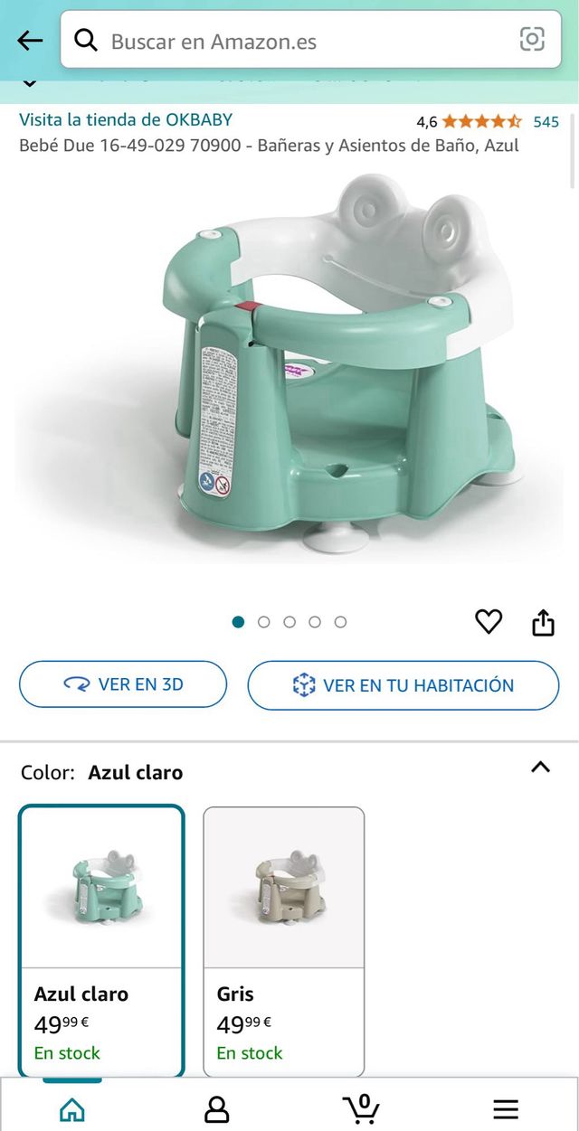 Asiento banyera / ducha para bebe
