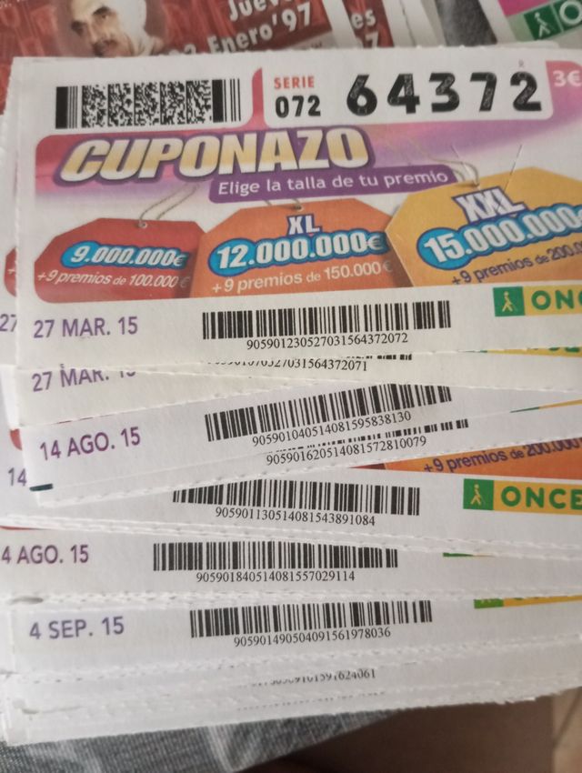 Lote 75 cupones aprox Cuponazo 2015