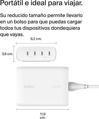 BELKIN CARGADOR 4 USB-C GAN BOOSTCHARGE PRO PD 3.1