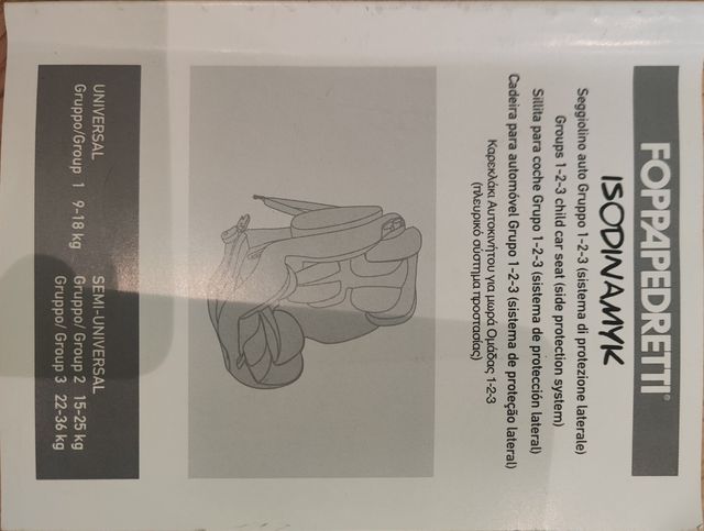 Silla coche Isofix Foppapedretti Grupo 1,2,3