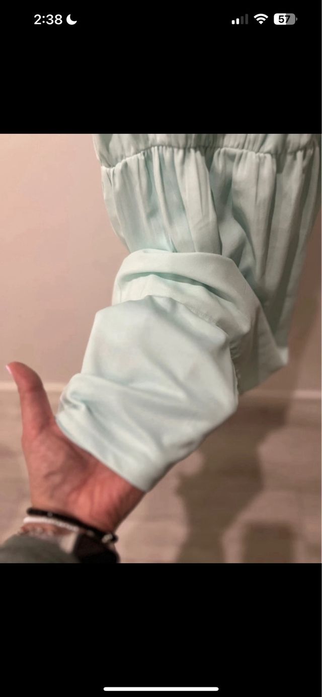 Suite Blanco Vestido tirante Verde Menta