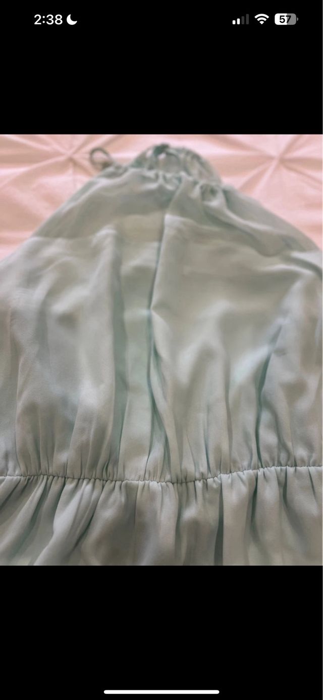 Suite Blanco Vestido tirante Verde Menta