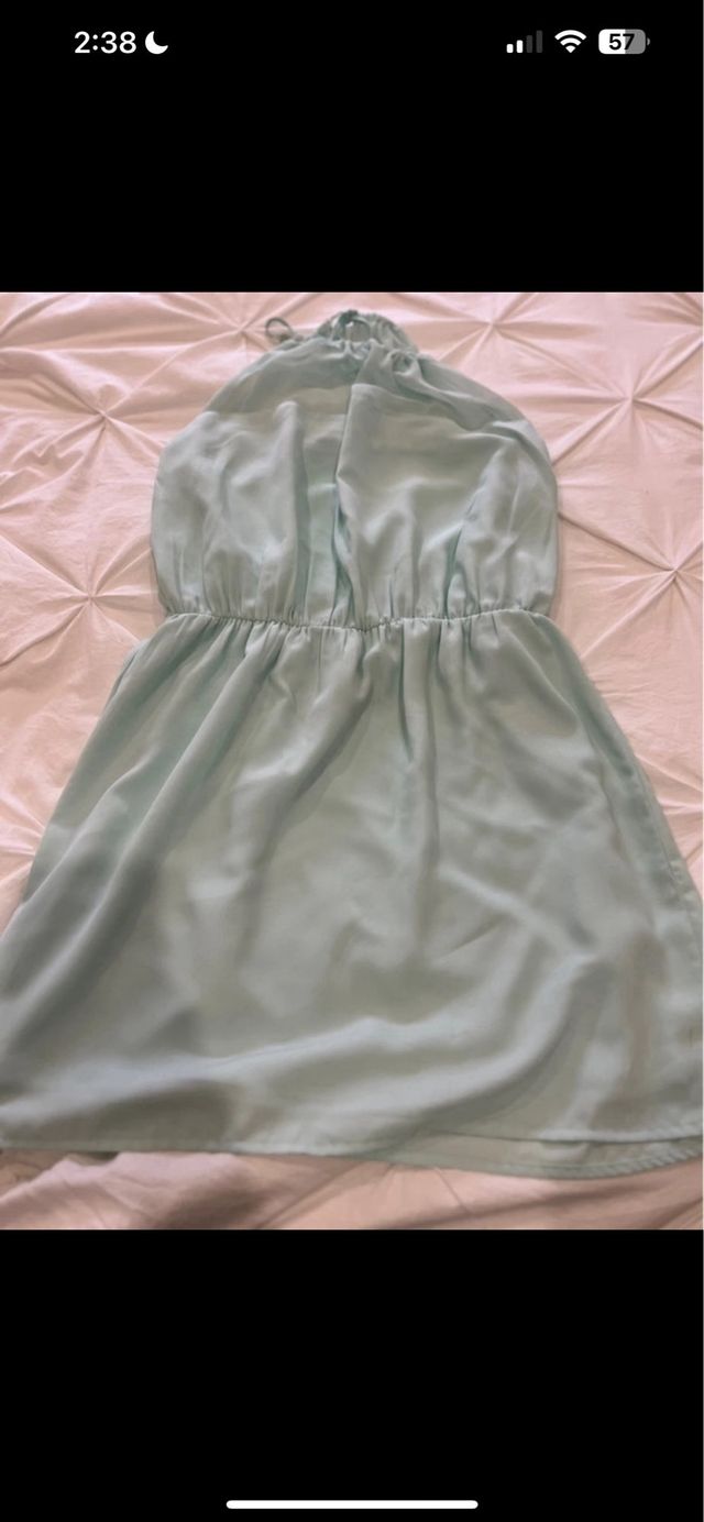 Suite Blanco Vestido tirante Verde Menta