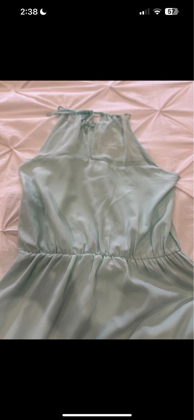 Suite Blanco Vestido tirante Verde Menta