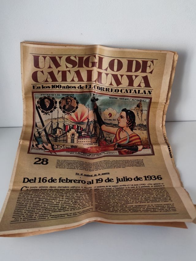 Periódico antiguo catalán