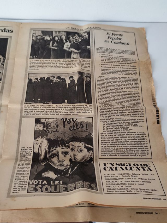 Periódico antiguo catalán