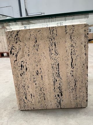 Mesita marmol con cristal