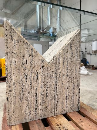 Mesa marmol con cristal