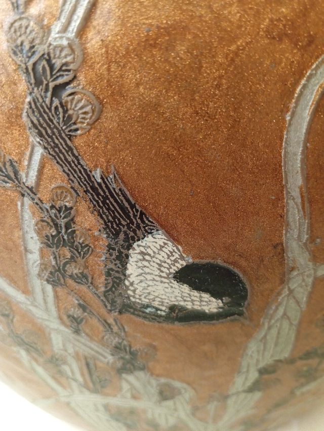 Jarrón bronce lacado