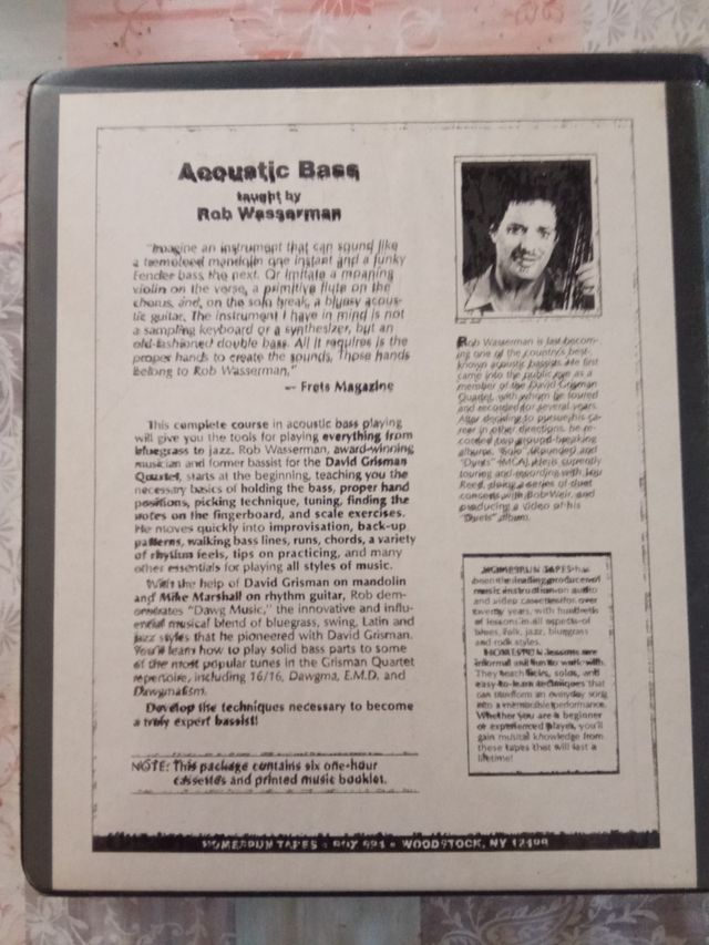 ACOUSTIC BASS ROB WASSERMAN LIBRO+6 CASSETTES.