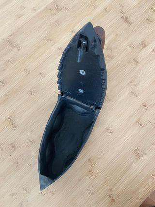 Plancha antigua hierro. Antigüa. Coleccionismo.