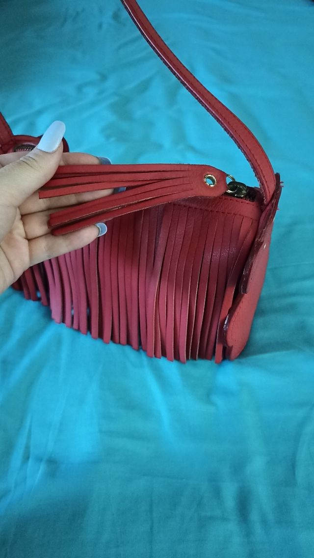 Bolso TOUS de piel con flecos