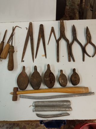 HERRAMIENTAS ANTIGUAS ARTESANALES LOTE