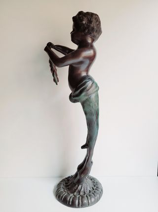 ANTIGUA ESCULTURA DE BRONCE FAUNO SÁTIRO SIGLO XIX