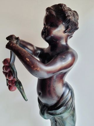 ANTIGUA ESCULTURA DE BRONCE FAUNO SÁTIRO SIGLO XIX