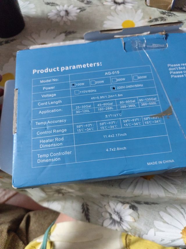 Calentador de acuario