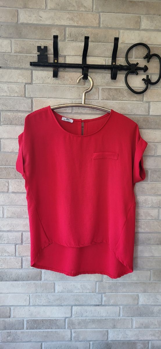 Blusa roja manga corta T 44
