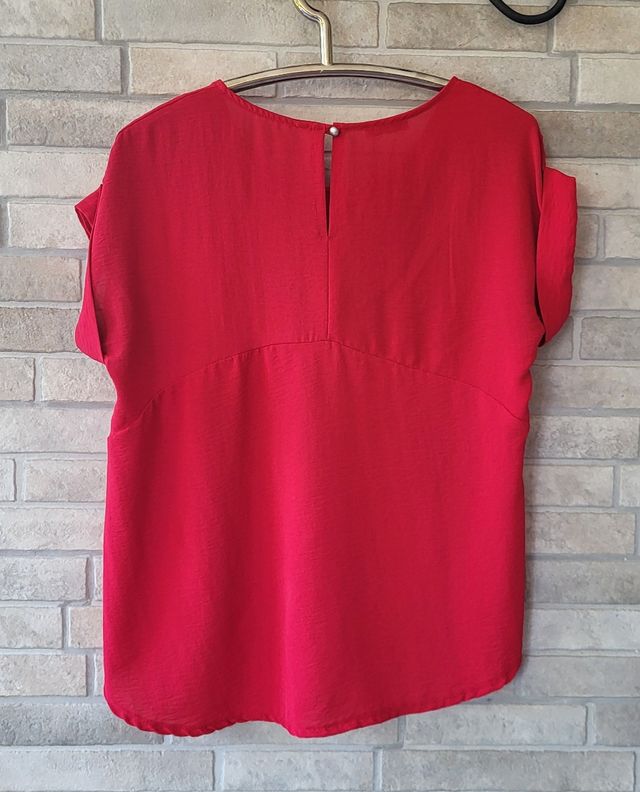 Blusa roja manga corta T 44