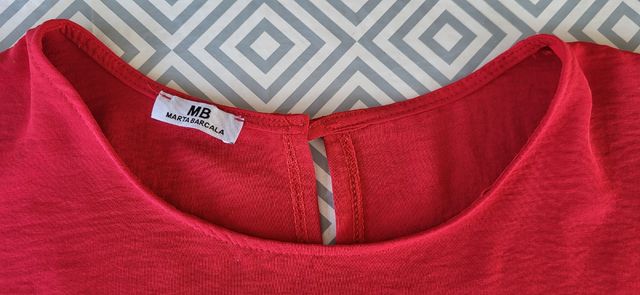 Blusa roja manga corta T 44