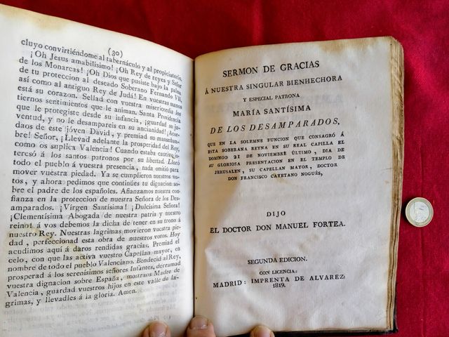  Libro raro antiguo Fortea Sermones Castellón