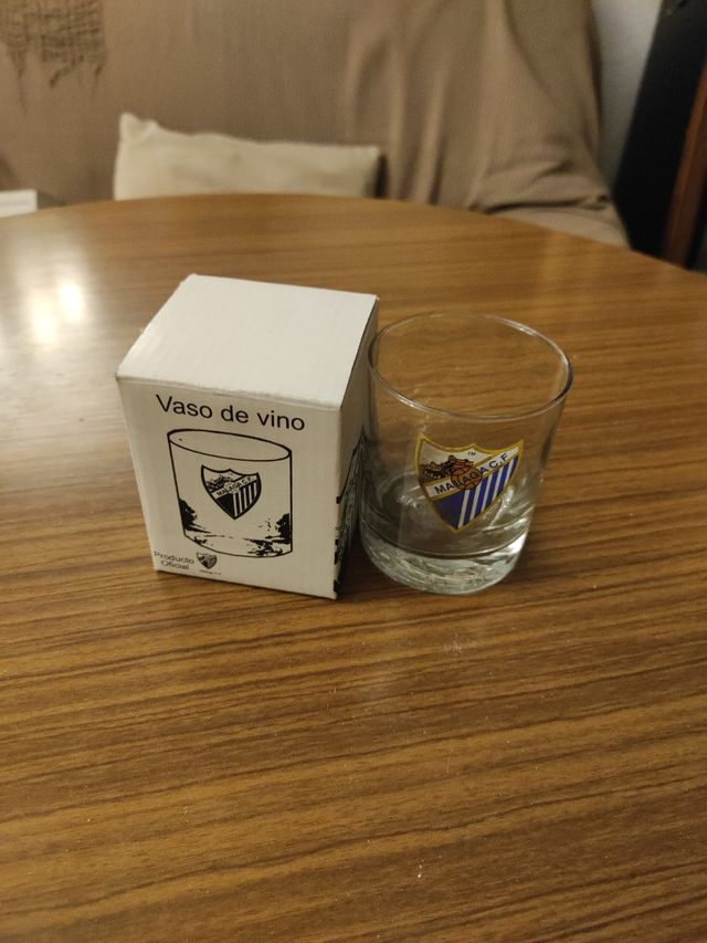 Vaso vino Málaga CF
