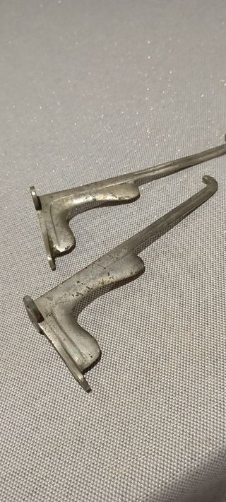 Pareja soportes balda de cristal antiguo