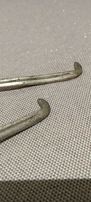 Pareja soportes balda de cristal antiguo
