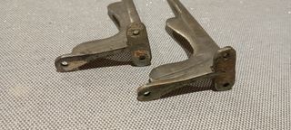 Pareja soportes balda de cristal antiguo
