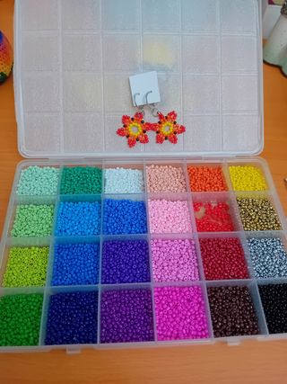 Pendientes de abalorios