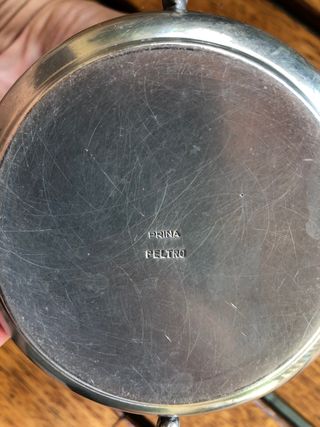 tazzine e zuccheriera peltro