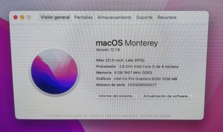 iMac 21,5 (2015) Core i5 de 4 nucleo 2,8 GHz
