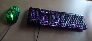 Pack de teclado y ratones de cable con luces